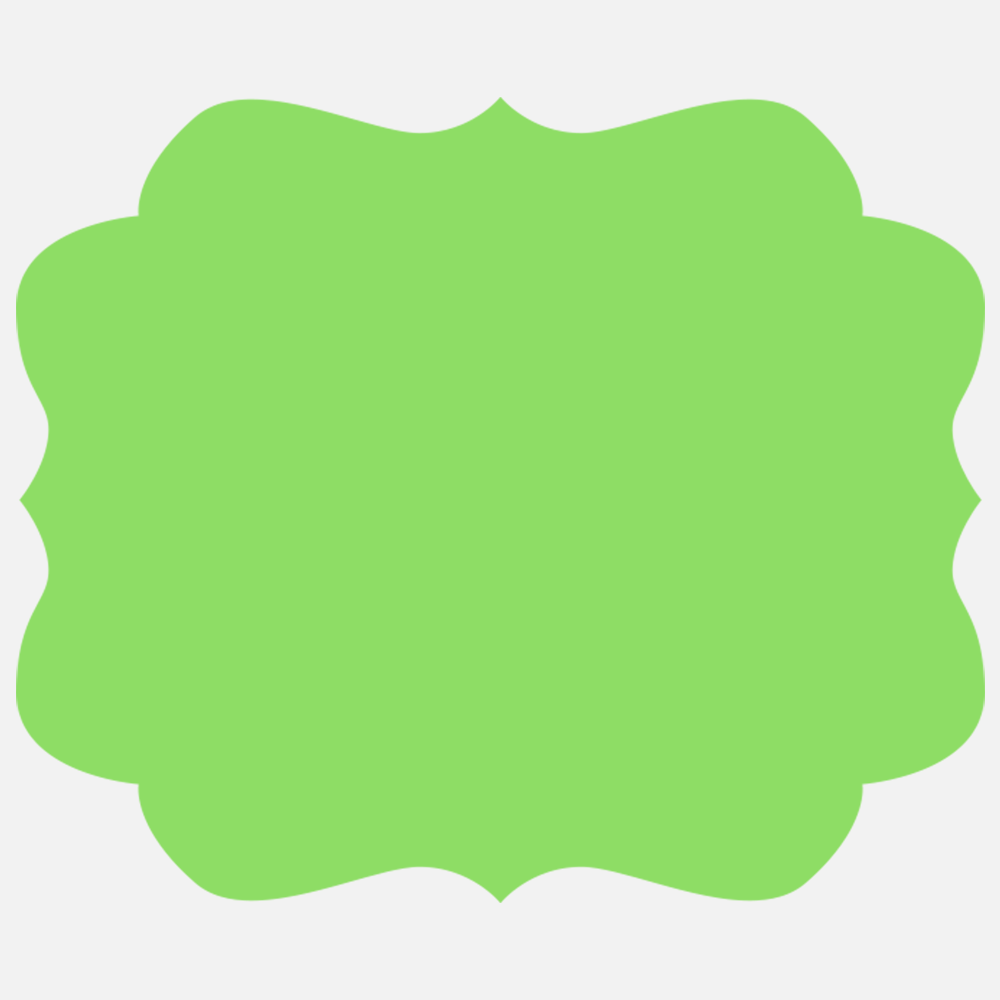 Neon Green 2 1/2 x 3 Inch Roll of Vintage Frame Shaped Labels - Crafting Wedding Shower Even Frame Bright Adhesive