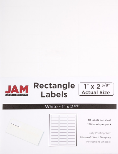 White 1 x 2 5/8 Return Address Labels