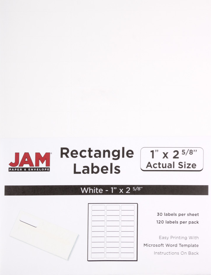 White 1 x 2 5/8 Return Address Labels