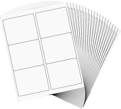 White 3 1/3 x 4 Shipping Labels