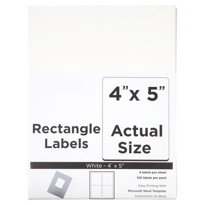White 4 x 5 Shipping Labels