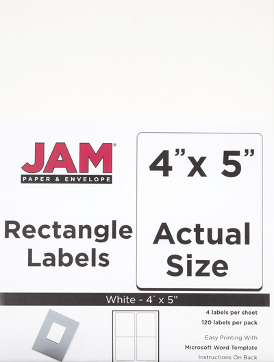 White 4 x 5 Shipping Labels