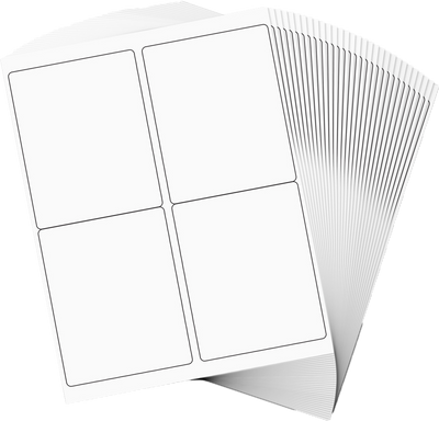 White 4 x 5 Shipping Labels