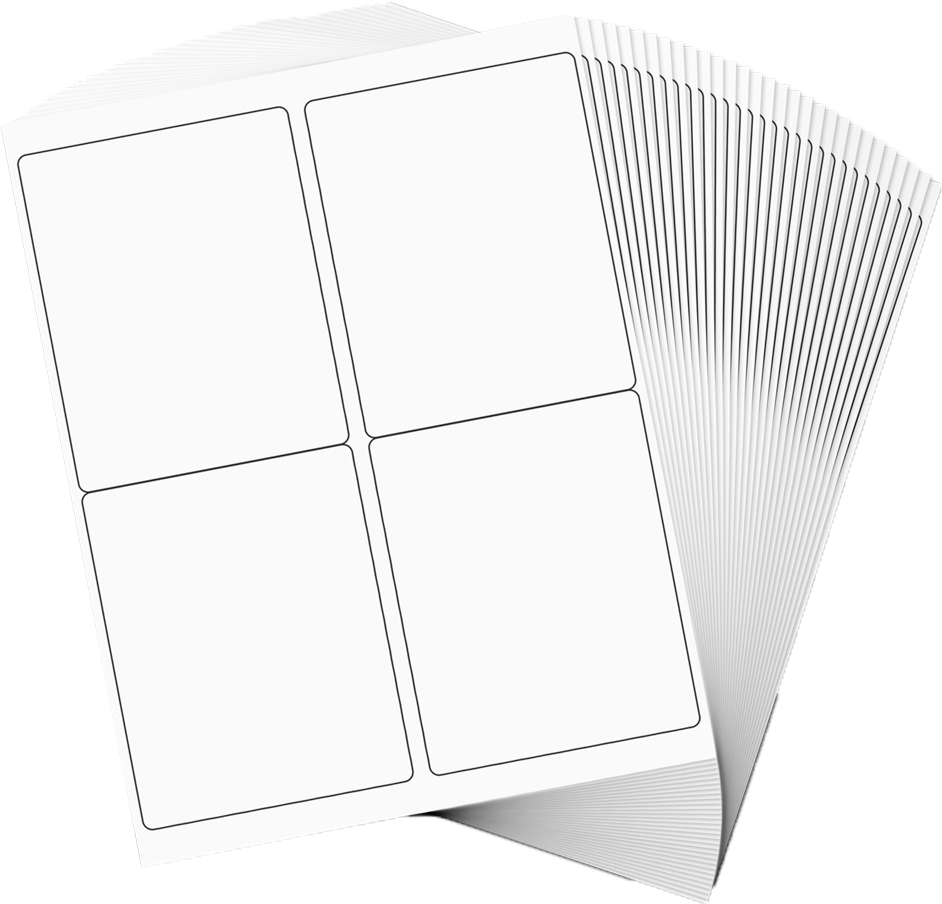 White 4 x 5 Shipping Labels