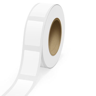 White Glossy 2 1/2 x 4 Inch Roll of Rectangle Labels
