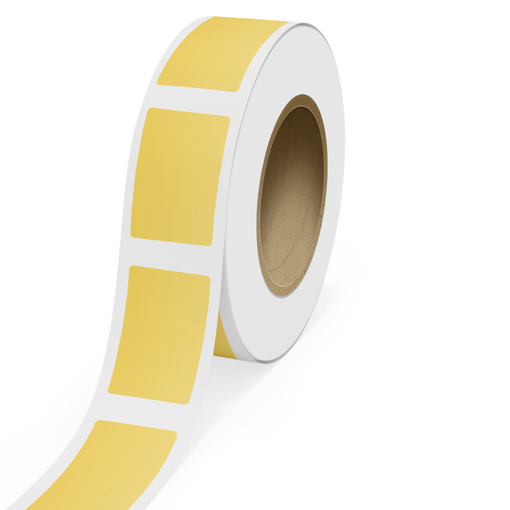 Matte Gold Foil 2 1/2 x 4 Inch Roll of Rectangle Labels - Durable