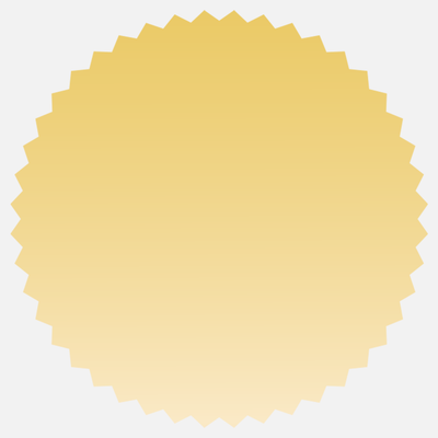 Gold Foil 2 1/4 Inch Roll of Burst Shaped Labels - Sales Certificate Durable with Metallic Finish