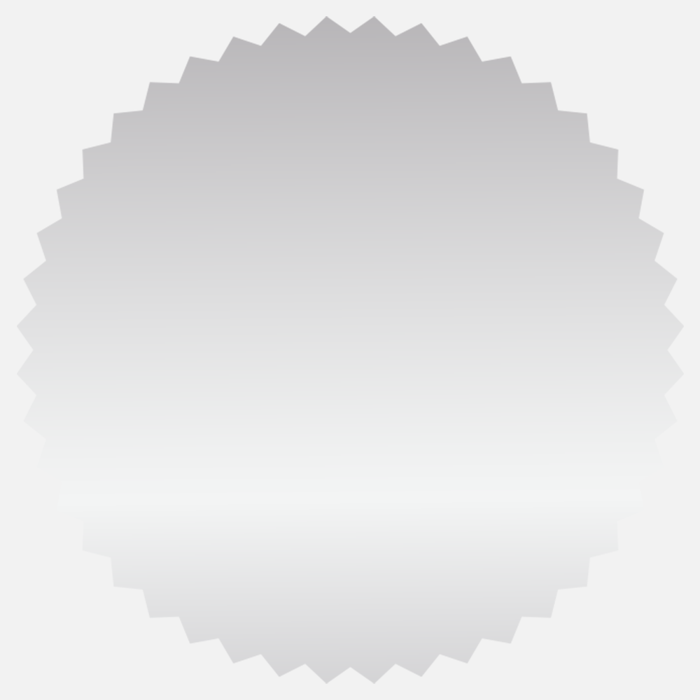 Silver Foil 2 1/4 Inch Roll of Burst Shaped Labels - Sales Certificate Durable with Metallic Finish