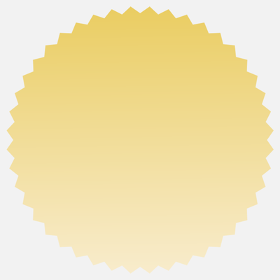 Matte Gold Foil 2 1/4 Inch Roll of Burst Shaped Labels - Sales Certificate Durable