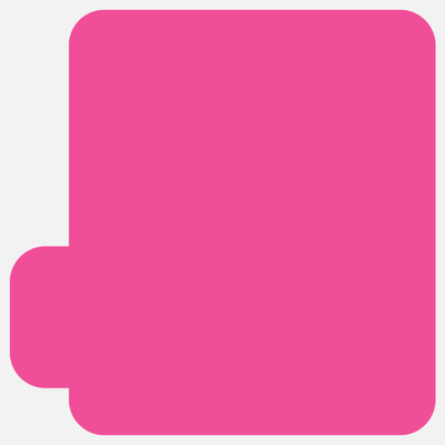 Neon Pink 2 1/8 x 2 1/8 Inch Roll of Lip Balm Shaped Labels - Cosmetic Bright Adhesive