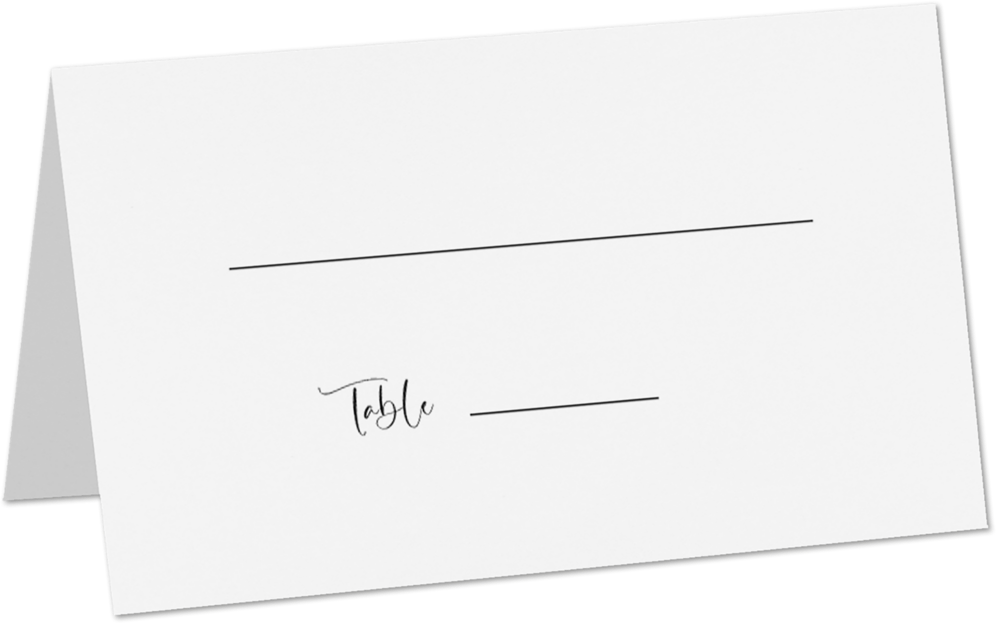 #3 Mini Folded Card (3 1/2 x 2) (Pack of 50) - Black