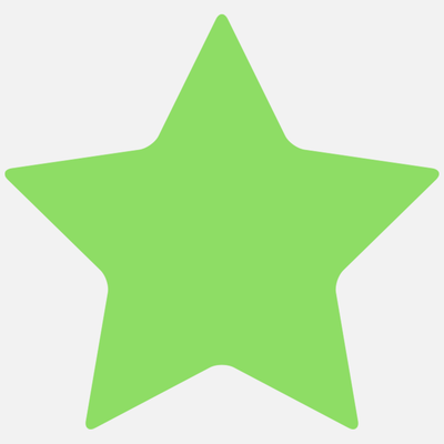 Neon Green 2 3/4 x 2 7/8 Inch Roll of Star Shaped Labels - Educational Award Bright Adhesive