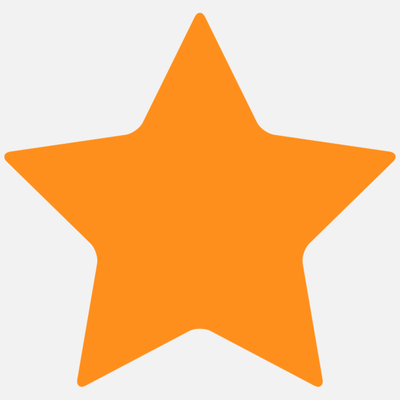 Neon Orange 2 3/4 x 2 7/8 Inch Roll of Star Shaped Labels - Educational Award Bright Adhesive