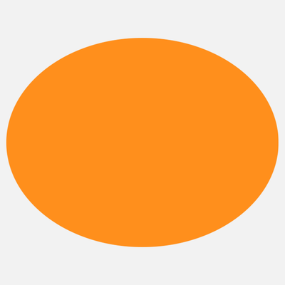 Neon Orange 2 7/8 x 3 3/4 Inch Roll of Oval Labels - Bright Adhesive
