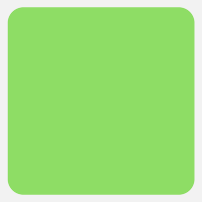 Neon Green 2 x 2 Inch Roll of Square Labels - Bright Adhesive