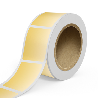 Gold Foil 2 x 3 Inch Roll of Rectangle Labels - Durable with Metallic Finish