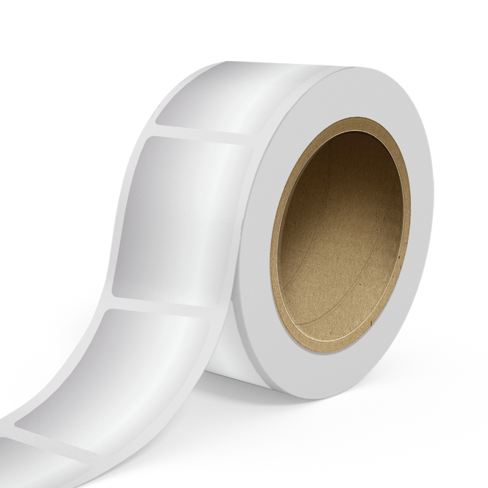 Silver Foil 2 x 3 Inch Roll of Rectangle  Labels - Printable