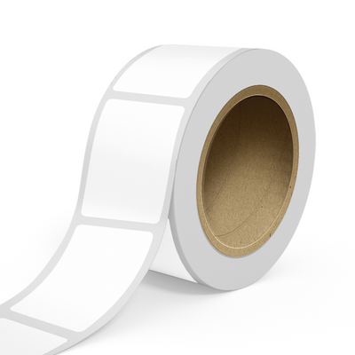 White 2 x 3 Inch Roll of Rectangle Labels - Tear Resistant with High Gloss Film Layer
