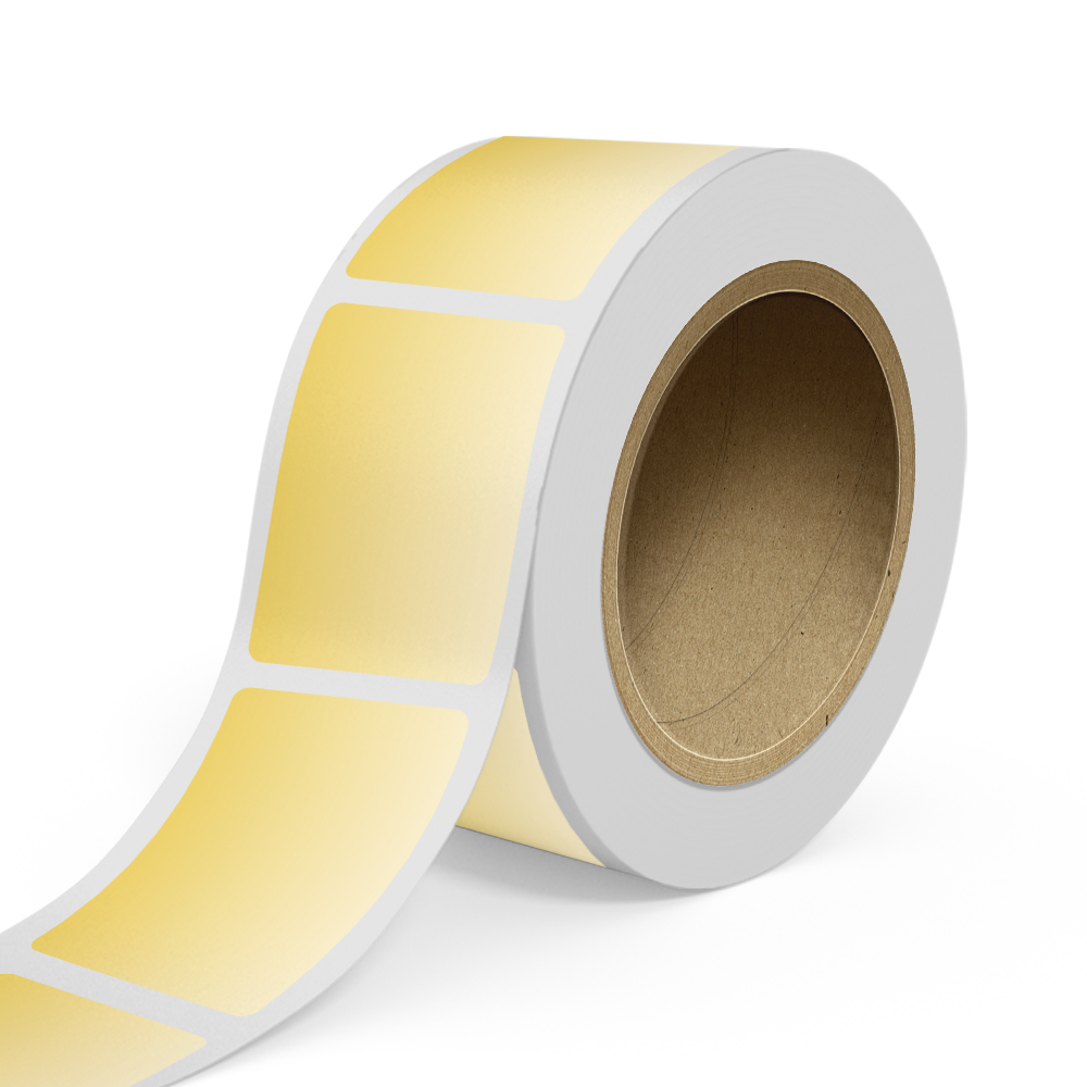 Matte Gold Foil 2 x 3 Inch Roll of Rectangle Labels - Durable