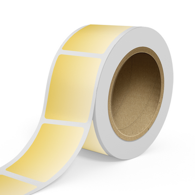 Matte Gold Foil 2 x 3 Inch Roll of Rectangle Labels - Durable