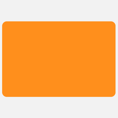 Neon Orange 2 x 3 Inch Roll of Rectangle Labels - Bright Adhesive