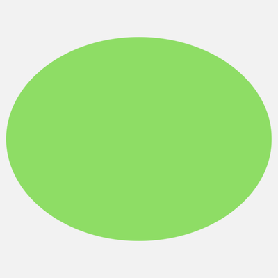 Neon Green 2 x 3 Inch Roll of Oval Labels - Bright Adhesive