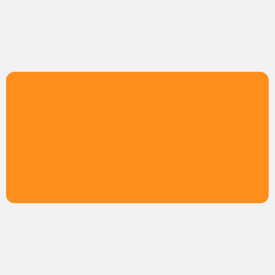 Neon Orange 2 x 4 Inch Roll of Rectangle Labels - Bright Adhesive