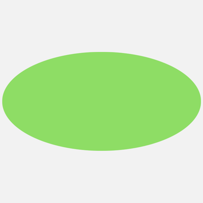Neon Green 2 x 4 Inch Roll of Oval Labels - Bright Adhesive