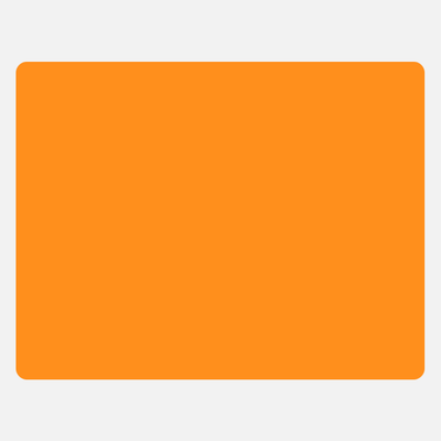 Neon Orange 3 1/2 x 4 1/2 Inch Roll of Rectangle Labels - Bright Adhesive