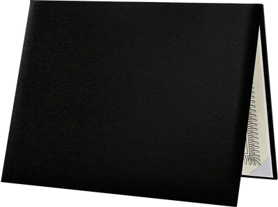 9 x 15 Landscape Padded Diploma Covers (Holds 8 1/2 x 14 Document) - Black