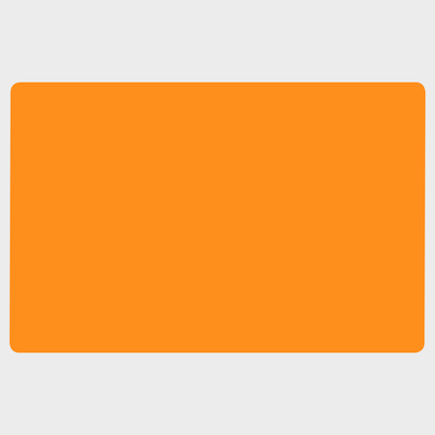 Neon Orange 3 3/8 x 5 1/2 Inch Roll of Rectangle Labels - Bright Adhesive