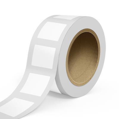 White Glossy 3 x 3 Inch Roll of Square Labels
