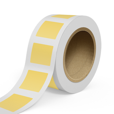 Matte Gold Foil 3 x 3 Inch Roll of Square Labels - Durable