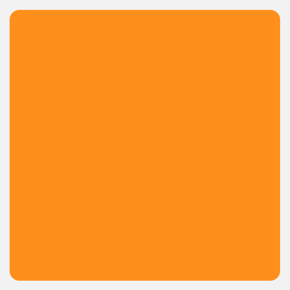 Neon Orange 3 x 3 Inch Roll of Square Labels - Bright Adhesive