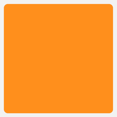 Neon Orange 3 x 3 Inch Roll of Square Labels - Bright Adhesive