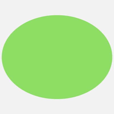Neon Green 3 x 4 Inch Roll of Oval Labels - Bright Adhesive