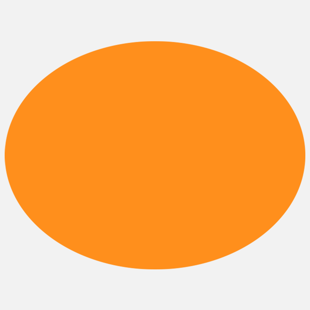 Neon Orange 3 x 4 Inch Roll of Oval Labels - Bright Adhesive