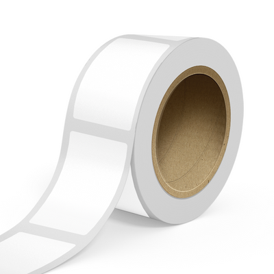 White Glossy 3 x 5 Inch Roll of Rectangle Labels