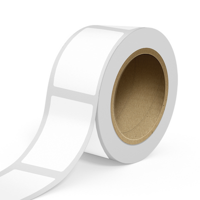 White 3 x 5 Inch Roll of Rectangle Labels - Tear Resistant with High Gloss Film Layer