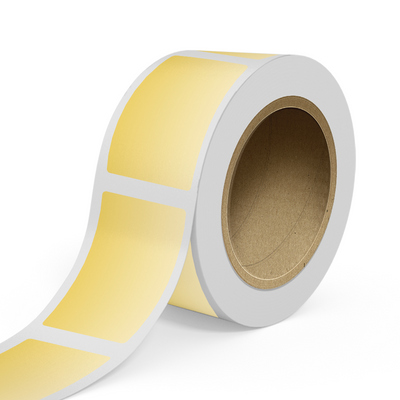 Matte Gold Foil 3 x 5 Inch Roll of Rectangle Labels - Durable