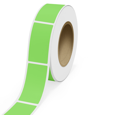 Neon Green 3 x 6 Inch Roll of Rectangle Labels - Bright Adhesive