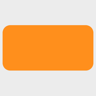Neon Orange 3/4 x 1 1/2 Inch Roll of Rectangle Labels - Bright Adhesive