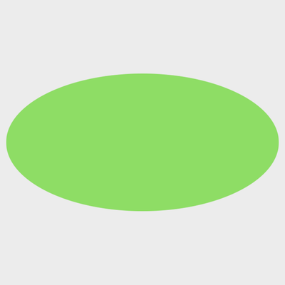 Neon Green 3/4 x 1 1/2 Inch Roll of Oval Labels - Bright Adhesive