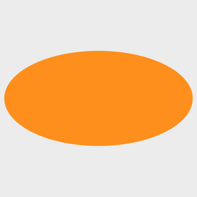 Neon Orange 3/4 x 1 1/2 Inch Roll of Oval Labels - Bright Adhesive