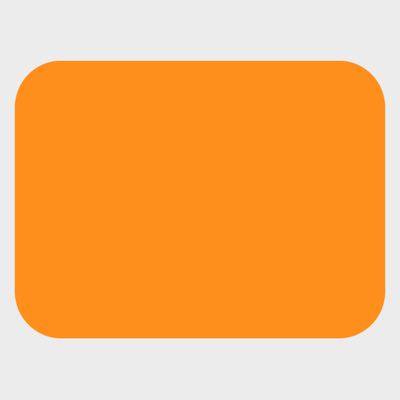 Neon Orange 3/4 x 1 Inch Roll of Rectangle Labels - Bright Adhesive