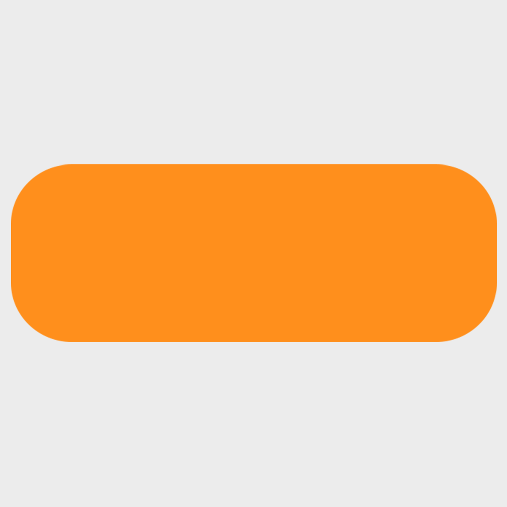 Neon Orange 3/8 x 1 Inch Roll of Rectangle Labels - Bright Adhesive