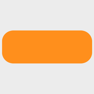 Neon Orange 3/8 x 1 Inch Roll of Rectangle Labels - Bright Adhesive