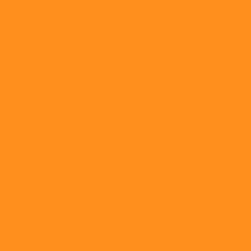 Neon Orange 4 x 4 Inch Roll of Square Labels - Bright Adhesive