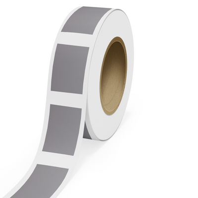 Matte Silver Foil 4 x 6 Inch Roll of Rectangle Labels - Durable