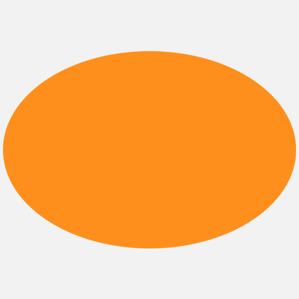 Neon Orange 4 x 6 Inch Roll of Oval Labels - Bright Adhesive